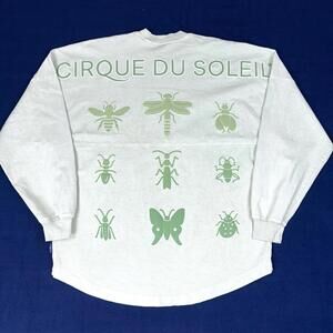 Cirque du Soleil Disney Spirit Jersey Long Sleeve Green Insect Graphic Size M
